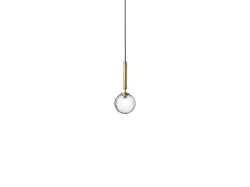PROMOCJA! Miira 1 Brass/Clear - lampa wisząca dostępna od ręki!