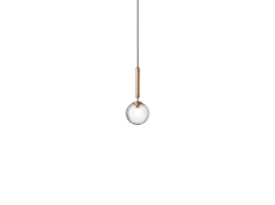 PROMOCJA! Miira 1 Brass/Clear - lampa wisząca dostępna od ręki!