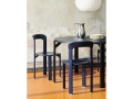 Rey Chair deep blue wb lacquer beech_Rey Dining Table vulcano laminate deep black wb lacquer beech base_Indian Steel Pitcher no 2.jpg