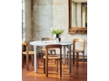 Rey Chair golden wb lacquer beech_Rey Dining Table gull laminate slate blue wb lacquer beech base_Arcs Vase mirror.jpg