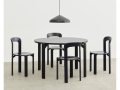 Rey Table vulcano laminate deep black wb lacquer beech_Rey Chair deep blue wb lacquer beech_Pao Steel Pendant 350 soft black.jpg