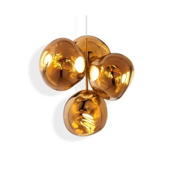 Melt Small Chandelier Gold - lampa wisząca