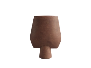 Sphere Square Vase Big Terracotta - wazon