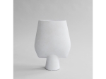 Sphere Square Vase Big Bone White - wazon