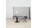 Gubi Table 2.0 - black laminate_Semi pendant - matt white_Masculo swivel chair - black leather.jpg