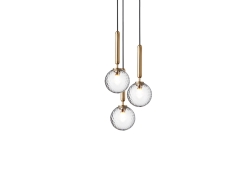 Miira 3 Brass/Optic Clear - lampa wisząca