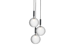 Miira 3 Large Rock Grey/Optic Clear - lampa wisząca