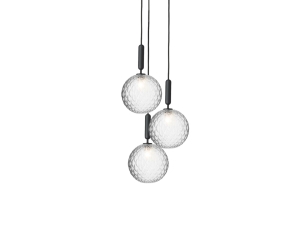 Miira 3 Large Rock Grey/Optic Clear - lampa wisząca