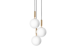 Miira 3 Large Brass/Opal - lampa wisząca