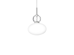 Rizzatto 32 Satin Silver/Opal - lampa wisząca