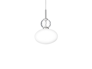 Rizzatto 32 Satin Silver/Opal - lampa wisząca