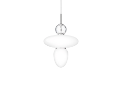 Rizzatto 43 Satin Silver/Opal - lampa wisząca