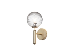 Miira Wall Brass/Optic Clear - kinkiet