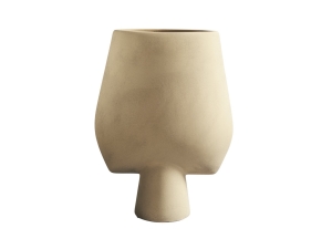 Sphere Vase Square Hexa Sand - wazon