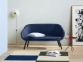 AAL Sofa Hallingdal 764 black wb lacquer base_Matin Wall white shade_Ethan Cook Flat Works peach green check_DLM cherry red high gloss.jpg
