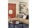 Mags Soft Low 3 Seater Combination 1 Sense nougat beige stitching_Kofi 80x80 grey tinted glass tabletop black wb lacquer oak frame_Kofi 60x60 clear reeded glass tabletop barn red wb lacquer oak frame.jpg