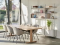 Pier System 133 PS white powder coated steel clear anodised profiles_Passerelle Table wb lacquer oak ink black crossbar_Factor Linear aluminium.jpg