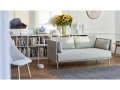Silhouette Sofa Duo 2 seater back Remix 123 cushions Hallingdal 116 oiled oak legs_Bowler beige_Uchiwa Mode 002 wb lacquer oak base_Moire Kelim black.jpg