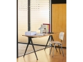 Pyramind Table 01 clear lacquered oak tabletop_black frame_Revolt rice seat and back black steel base_Pao Portable cool grey.jpg