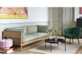 Arbour 3 Seater Re-wool 408 oiled waxed oak_Dorso Canvas 946 black powder coated steel_Bonbon Shade 380 ice cream.jpg