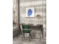 Pyramid Table 01 smoked oak tabletop black frame_Result Chair forest green wb lacquer oak seat black frame_Matin Flush Mount white shade.jpg