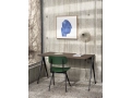 Pyramid Table 01 smoked oak tabletop black frame_Result Chair forest green wb lacquer oak seat black frame_Matin Flush Mount white shade.jpg