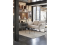 Pandarine 2 Seater w reclining armrest Mode 009 Clavicle Petal oiled walnut base_Marselis Floor Lamp black.jpg