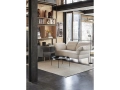 Pandarine 2 Seater w reclining armrest Mode 009 Clavicle Petal oiled walnut base_Marselis Floor Lamp black.jpg