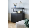 New Order Shelving System charcoal comb 204_Matin Table Lamp L white shade_Bottoms Up Vase electric blue.jpg
