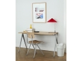 Result Chair matt lacquer oak beige frame_Pyramid Table 01 matt lacquer oak beige frame_Matin Table Lamp bright red shade.jpg