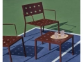 Balcony Lounge Armchair iron red_Balcony Low Table L50xW51,5xH38,5 iron red_Ellipse Tray M beige.jpg