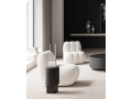 Japandi living  - Toe Chair Linen - Column table - Tube candle holder - Sitting man - Big Foot Table - 1.jpg