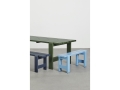Weekday Table olive wb lacquer pinewood_Weekday Bench steel blue_azure blue wb lacquer pinewood_detail.jpg