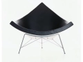 fotel Coconut Chair w czarnej skórze