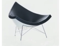 fotel Coconut Chair w czarnej skórze