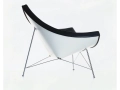 fotel Coconut Chair w czarnej skórze