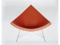 fotel Coconut Chair w czerwonej skórze
