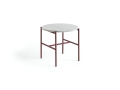 AD130-A390-AK85_Rebar Side Table Ø45xH40.5_grey marble tabletop_barn red powder coated steel.jpg