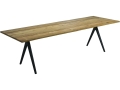 Raw Split 280cm Dining Table Buffed Teak with Contour Edge - Meteor.jpg