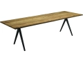 Raw Split 280cm Dining Table Natural Teak with Sapwood Edge - Meteor.jpg