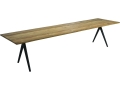 Raw Split 350cm Dining Table Buffed Teak with Contour Edge - Meteor.jpg