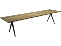 Raw Split 350cm Dining Table Buffed Teak with Sapwood Edge - Meteor.jpg