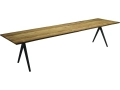 Raw Split 350cm Dining Table Natural Teak with Sapwood Edge - Meteor.jpg