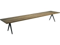 Raw Split Natural Length Dining Table Buffed Teak with Contour Edge - Meteor.jpg