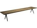 Raw Split Natural Length Dining Table Natural Teak with Sapwood Edge - Meteor.jpg