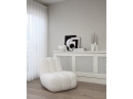 Toe Chair &amp; Big Foot Stool, Sheepskin - Sitting Man - WCandleholder, Bone White - Studio 2.jpg