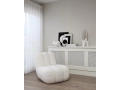 Toe Chair &amp; Big Foot Stool, Sheepskin - Sitting Man - WCandleholder, Bone White - Studio 2.jpg