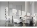 White Marble Room, Orimono, Curve, W candle holder, Foku - 1.jpg