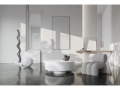 White Marble Room, Orimono, Curve, W candle holder, Foku - 1.jpg