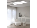 Toe Chair &amp; Big Foot Stool, Sheepskin - Sitting Man - WCandleholder, Bone White - Studio 1.jpg